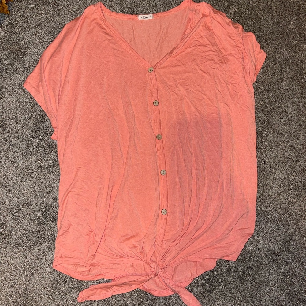PinkBlush Maternity Tie Front, Button Up Shirt